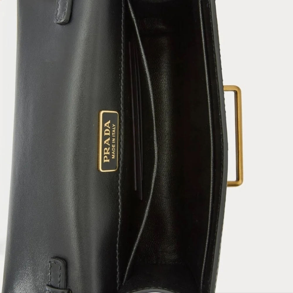 Brand New! RARE! Authenticated Prada CAHIER BAG Black and Gold Chain Bag. - Picture 4 of 16